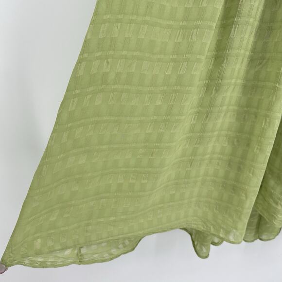 ASOS Design Gathered Textured High Low Midi Dress Women's Size 6 Pistachio Green - Picture 9 of 16